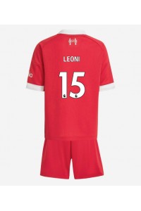 Liverpool Giovanni Leoni #15 Babytruitje Thuis tenue Kind 2025-26 Korte Mouw (+ Korte broeken)